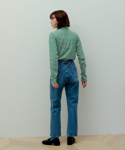 Birthday room（バースデイルーム）の「マルチボーダータートルネックプルオーバー（Tシャツ/カットソー・レディース・アイボリー/ミント・FREE）」の14枚目の写真