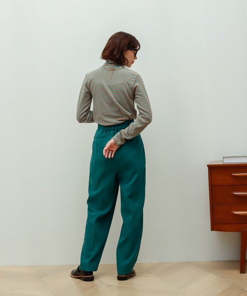 Birthday room（バースデイルーム）の「マルチボーダータートルネックプルオーバー（Tシャツ/カットソー・レディース・アイボリー/ミント・FREE）」の5枚目の写真