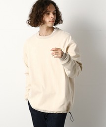 Purple&Yellow | カットスエード裏起毛クルーネックビッグプルオーバー(Tシャツ/カットソー)
