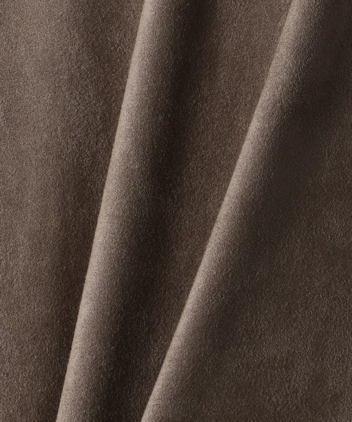 Purple&Yellow（パープルアンドイエロー）の「カットスエード裏起毛クルーネックビッグプルオーバー（Tシャツ/カットソー・メンズ・アイボリー/ライトピンク/グレイッシュベージュ・SMALL/MEDIUM/LARGE）」の17枚目の写真