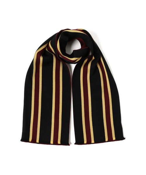 GIERRE（ジエレ）の「GIERRE / ウールシルク スクールマフラー（マフラー・メンズ・ブラック/ネイビー/ブラウン・ONE SIZE）」の2枚目の写真