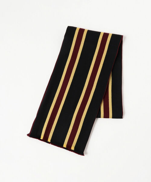 GIERRE（ジエレ）の「GIERRE / ウールシルク スクールマフラー（マフラー・メンズ・ブラック/ネイビー/ブラウン・ONE SIZE）」の6枚目の写真