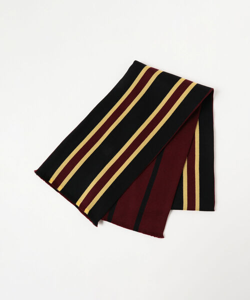 GIERRE（ジエレ）の「GIERRE / ウールシルク スクールマフラー（マフラー・メンズ・ブラック/ネイビー/ブラウン・ONE SIZE）」の4枚目の写真