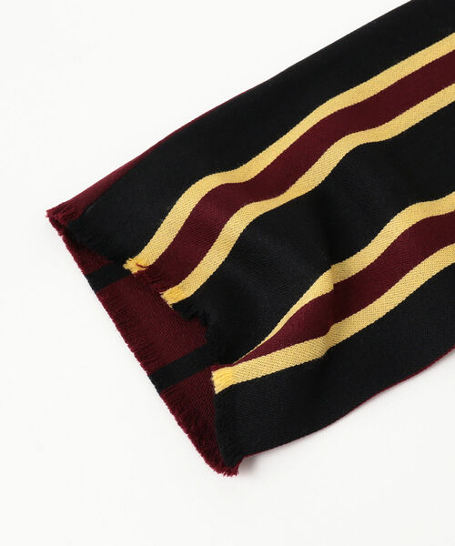 GIERRE（ジエレ）の「GIERRE / ウールシルク スクールマフラー（マフラー・メンズ・ブラック/ネイビー/ブラウン・ONE SIZE）」の5枚目の写真