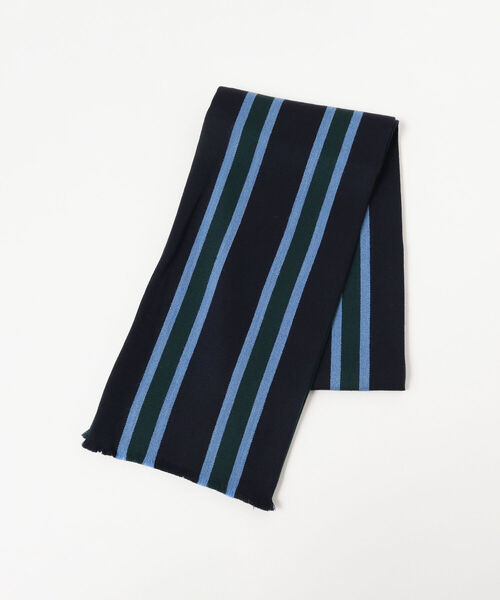 GIERRE（ジエレ）の「GIERRE / ウールシルク スクールマフラー（マフラー・メンズ・ブラック/ネイビー/ブラウン・ONE SIZE）」の10枚目の写真