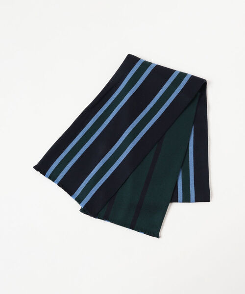 GIERRE（ジエレ）の「GIERRE / ウールシルク スクールマフラー（マフラー・メンズ・ブラック/ネイビー/ブラウン・ONE SIZE）」の11枚目の写真