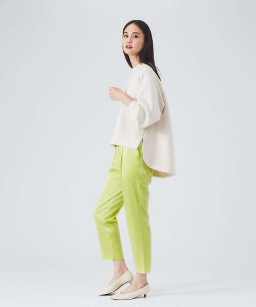 qualite（カリテ）の「フォルムエアリーカットソー（スウェット・レディース・ベージュ/ダークグリーン/チャコールグレー/ピンクベージュ・フリー）」の9枚目の写真