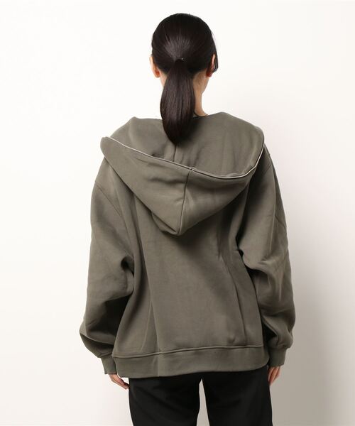 ANDGEEBEE（アンジービー）の「UNISEX フルジップパーカー（パーカー・レディース・チャコールグレー/ブラック・MEDIUM）」の20枚目の写真