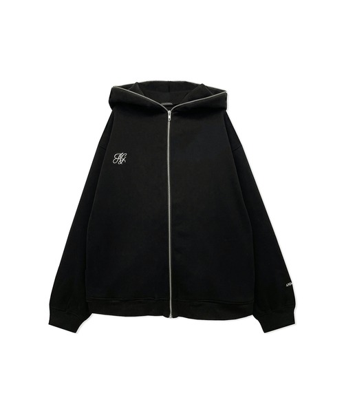 ANDGEEBEE（アンジービー）の「UNISEX フルジップパーカー（パーカー・レディース・チャコールグレー/ブラック・MEDIUM）」の7枚目の写真