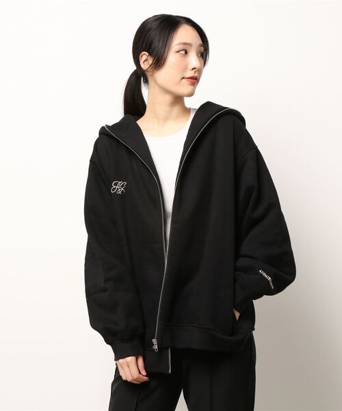 ANDGEEBEE（アンジービー）の「UNISEX フルジップパーカー（パーカー・レディース・チャコールグレー/ブラック・MEDIUM）」の10枚目の写真