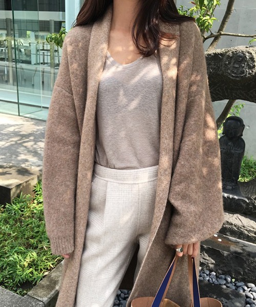 Doula Doula(ドゥーラドゥーラ)の「オーバーサイズロングカーディガン(カーディガン/ボレロ・レディース・ベージュ/ブラウン/オレンジ・FREE)」の11枚目の写真