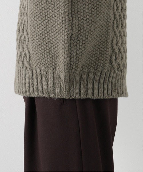 EDIFICE SELECT（エディフィスセレクト）の「【walenode / ウェルノード 】Mongolian wool アランセーター（ニット/セーター・メンズ・カーキ/ネイビー・1/2）」の8枚目の写真