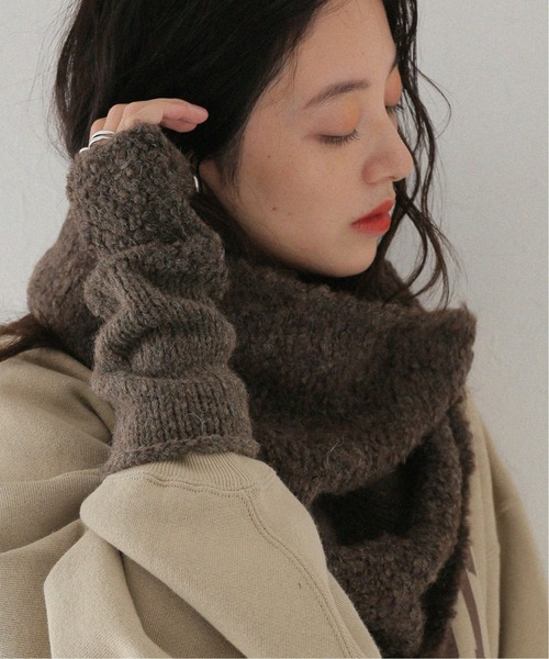 Calimar（カリマール）の「【Calimar/カリマール】BOUCLEPLAIN HAND WARMER：ハンドウォーマー◆（手袋・レディース・ネイビー/ブラウン/グレー・FREE）」の3枚目の写真