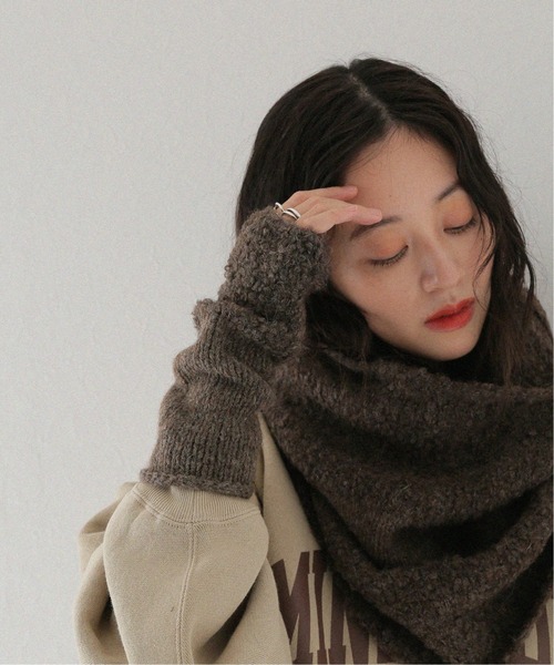 Calimar（カリマール）の「【Calimar/カリマール】BOUCLEPLAIN HAND WARMER：ハンドウォーマー◆（手袋・レディース・ネイビー/ブラウン/グレー・FREE）」の15枚目の写真