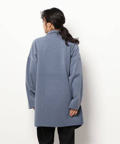 and it_（アンドイット）の「フェイクウールオーバーチェスターコート（チェスターコート・レディース・ブラック/ブルー/ブラウン・M）」の12枚目の写真