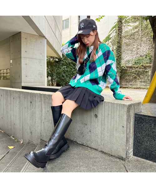 WC(ダブル シー)の「カラーアーガイルカーディガン(カーディガン/ボレロ・レディース・ブラック/ベージュ/ピンク/グリーン・FREE)」の13枚目の写真