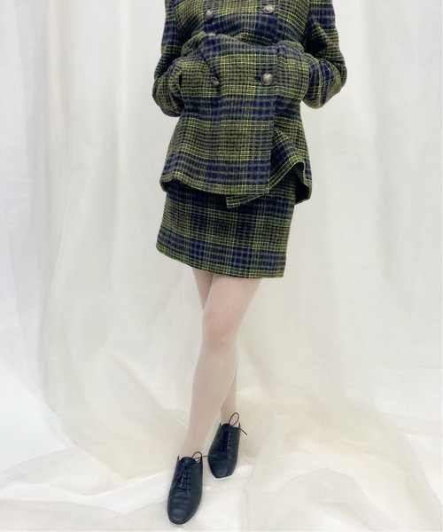 Charles Chaton（シャルルシャトン）の「plaid ミニスカート（スカート・レディース・グリーン・36/34）」の2枚目の写真