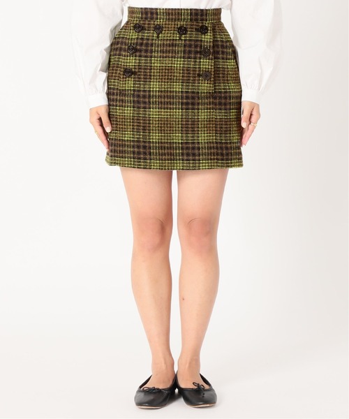 Charles Chaton（シャルルシャトン）の「plaid ミニスカート（スカート・レディース・グリーン・36/34）」の6枚目の写真