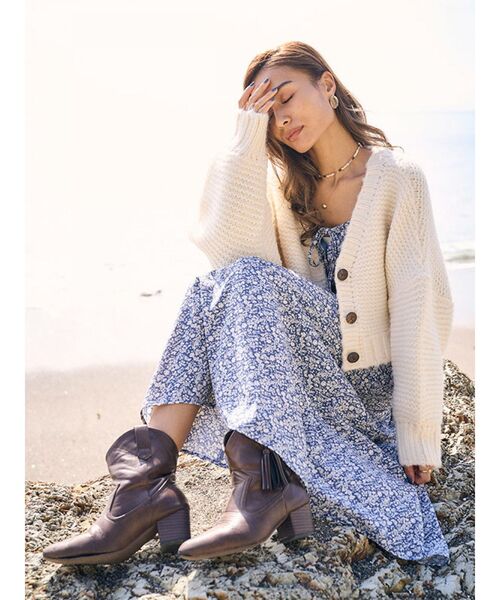 To the sea(トゥーザシー)の「2WAYショートニット(ニット/セーター・レディース・オフホワイト/イエロー系その他/ミント・FREE)」の13枚目の写真