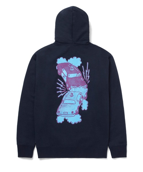 COLLISION P/O HOODIE / HUF プリントフード パーカー
