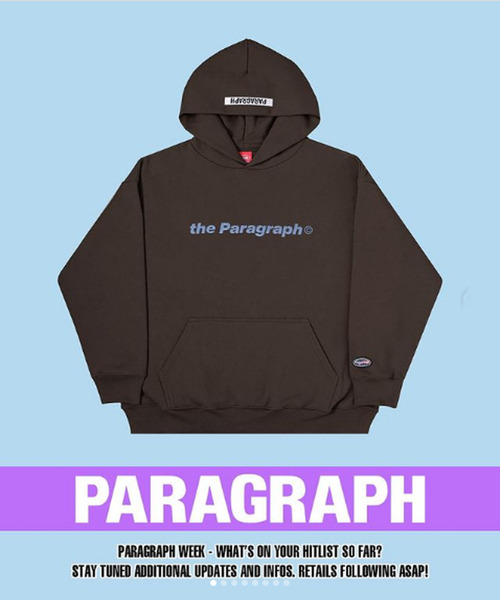 Paragraph（パラグラフ）の「【WEB限定】PARAGRAPH ロゴパーカー（スウェット・メンズ・ライトグレー/グリーン/ブラック/パープル/ブラウン/グレー・ﾌﾘ-）」の8枚目の写真