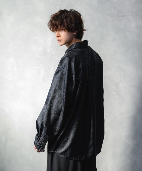 KUUUPY(クーピー)の「Flower Jacquard Shirts - フラワージャカード織シャツ(シャツ/ブラウス・メンズ・ブラック・SMALL/LARGE/MEDIUM)」の8枚目の写真