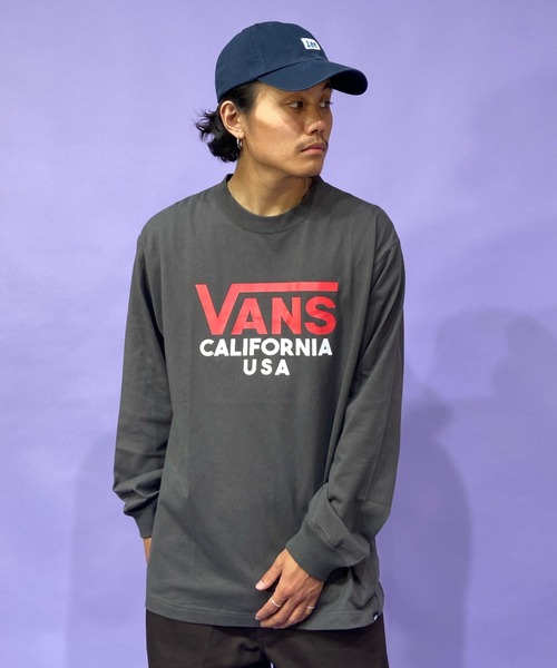 VANS(バンズ)の「【ムラサキスポーツ別注】VANS/バンズ ルーズシルエット プリントロンT 122R1020523(Tシャツ/カットソー・メンズ・ホワイト/ブラック/ベージュ/グレー・M/L/XL/XXL)」の1枚目の写真