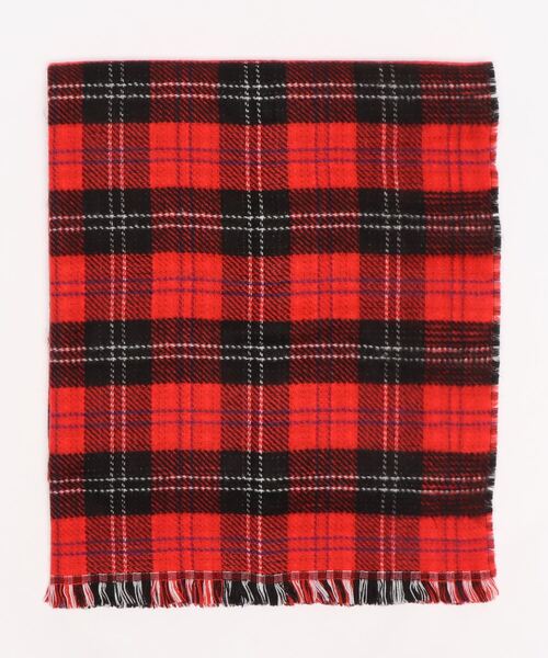 KU-CROISSANT（クークロワッサン）の「チェック柄　大判ストール　WP1503（ストール/ショール・レディース・グリーン/レッド・ONE SIZE）」の2枚目の写真