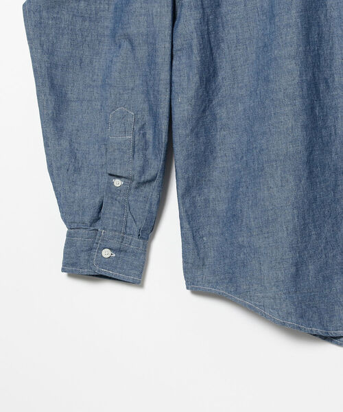 BEAMS（ビームス）の「BEAMS / ワーク イージー ボタンダウン シャツ（シャツ/ブラウス・メンズ・ベージュ/ブルー・SMALL/MEDIUM/LARGE/X-LARGE）」の14枚目の写真