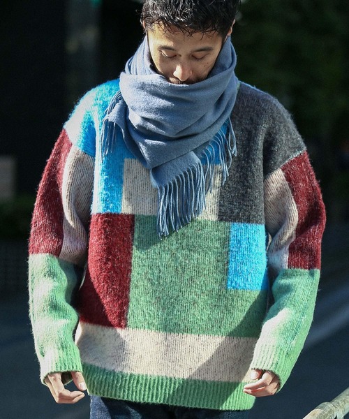 URBAN RESEARCH Sonny Label（アーバンリサーチサニーレーベル）の「モヘアライクブロックプルオーバー（ニット/セーター・メンズ・ブラウン系その他/グレー系その他/その他1・LARGE/MEDIUM）」の3枚目の写真