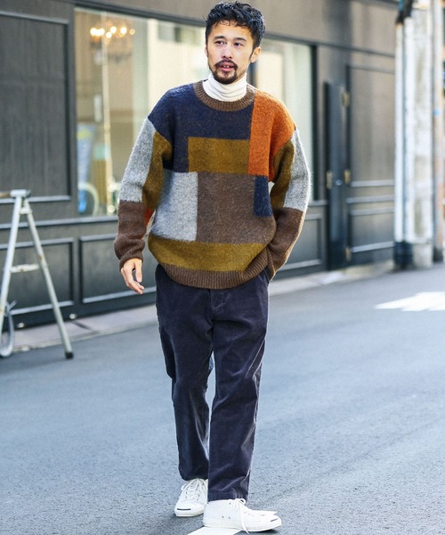 URBAN RESEARCH Sonny Label（アーバンリサーチサニーレーベル）の「モヘアライクブロックプルオーバー（ニット/セーター・メンズ・ブラウン系その他/グレー系その他/その他1・LARGE/MEDIUM）」の9枚目の写真