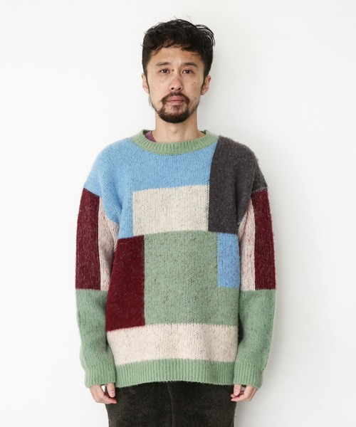 URBAN RESEARCH Sonny Label（アーバンリサーチサニーレーベル）の「モヘアライクブロックプルオーバー（ニット/セーター・メンズ・ブラウン系その他/グレー系その他/その他1・LARGE/MEDIUM）」の11枚目の写真