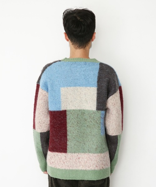 URBAN RESEARCH Sonny Label（アーバンリサーチサニーレーベル）の「モヘアライクブロックプルオーバー（ニット/セーター・メンズ・ブラウン系その他/グレー系その他/その他1・LARGE/MEDIUM）」の13枚目の写真