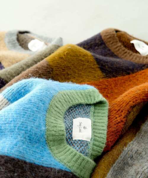 URBAN RESEARCH Sonny Label（アーバンリサーチサニーレーベル）の「モヘアライクブロックプルオーバー（ニット/セーター・メンズ・ブラウン系その他/グレー系その他/その他1・LARGE/MEDIUM）」の14枚目の写真