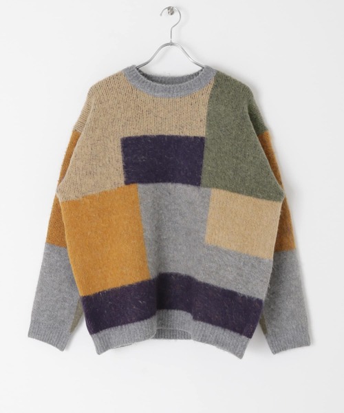 URBAN RESEARCH Sonny Label（アーバンリサーチサニーレーベル）の「モヘアライクブロックプルオーバー（ニット/セーター・メンズ・ブラウン系その他/グレー系その他/その他1・LARGE/MEDIUM）」の17枚目の写真