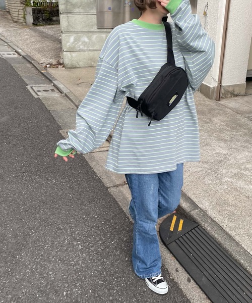 WEGO（ウィゴー）の「WEGO/ラウンドショルダーバッグ（ショルダーバッグ・メンズ・ベージュ/ブラック・FREE）」の6枚目の写真