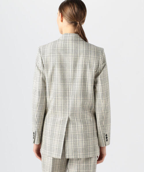 ISABEL MARANT（イザベルマラン）の「ISABEL MARANT ETOILE LEAGAYA コットンナイロン チェックダブルブレストジャケット（テーラードジャケット・レディース・ホワイト系その他・34）」の4枚目の写真