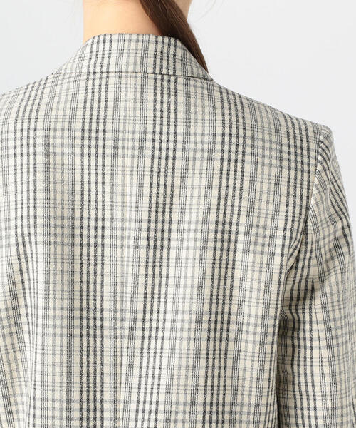 ISABEL MARANT（イザベルマラン）の「ISABEL MARANT ETOILE LEAGAYA コットンナイロン チェックダブルブレストジャケット（テーラードジャケット・レディース・ホワイト系その他・34）」の8枚目の写真