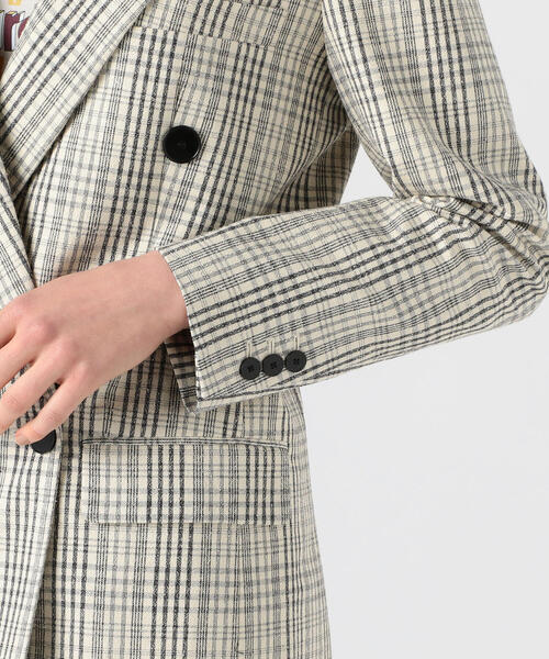 ISABEL MARANT（イザベルマラン）の「ISABEL MARANT ETOILE LEAGAYA コットンナイロン チェックダブルブレストジャケット（テーラードジャケット・レディース・ホワイト系その他・34）」の9枚目の写真
