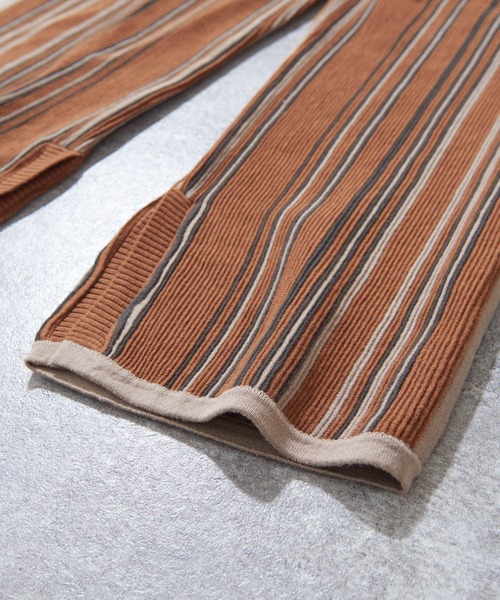 TOBILA(トビラ)の「ストライプ ニットパンツ(その他パンツ・レディース・ベージュ/ネイビー/キャメル・M)」の22枚目の写真