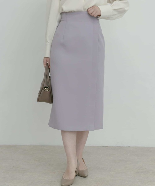 URBAN RESEARCH ROSSO WOMEN（アーバンリサーチ　ロッソ）の「フロントデザインタイトスカート（スカート・レディース・ライトベージュ/パープル系その他/ブラック・36/38）」の6枚目の写真