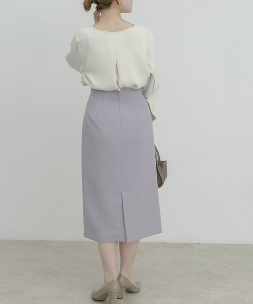 URBAN RESEARCH ROSSO WOMEN（アーバンリサーチ　ロッソ）の「フロントデザインタイトスカート（スカート・レディース・ライトベージュ/パープル系その他/ブラック・36/38）」の12枚目の写真