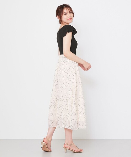 Feroux(フェルゥ)の「【洗える】シアードットティアード スカート(スカート・レディース・ホワイト系1/ブラック系1・F)」の18枚目の写真