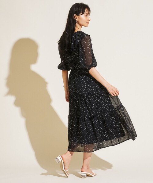 Feroux(フェルゥ)の「【洗える】シアードットティアード スカート(スカート・レディース・ホワイト系1/ブラック系1・F)」の12枚目の写真