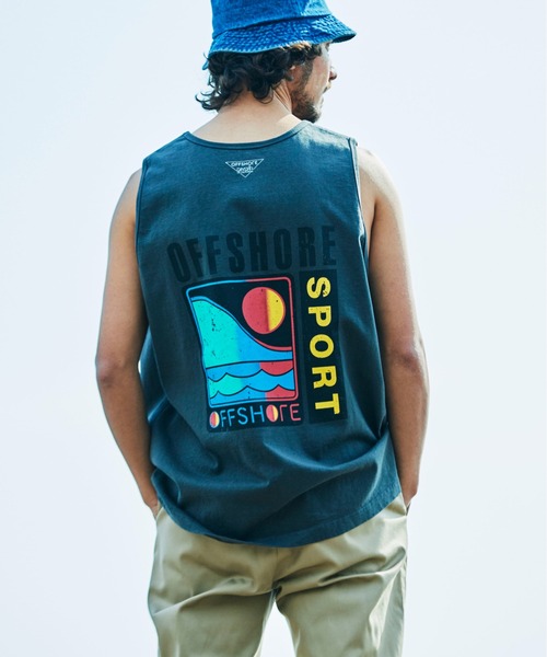 OFFSHORE(オフショア)の「DST SPORTSLOGO TANKTOP/デイスター スポーツロゴ タンクトップ(Tシャツ/カットソー・メンズ・ホワイト/チャコールグレー・M/L/XL/S)」の1枚目の写真
