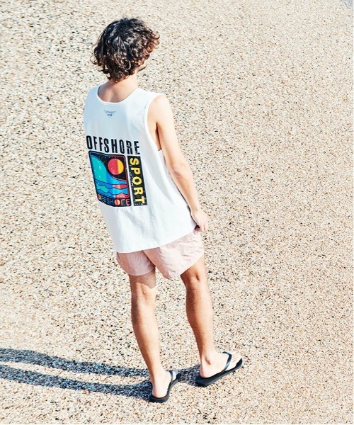 OFFSHORE(オフショア)の「DST SPORTSLOGO TANKTOP/デイスター スポーツロゴ タンクトップ(Tシャツ/カットソー・メンズ・ホワイト/チャコールグレー・M/L/XL/S)」の3枚目の写真