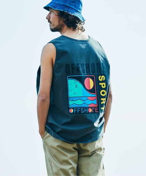 OFFSHORE(オフショア)の「DST SPORTSLOGO TANKTOP/デイスター スポーツロゴ タンクトップ(Tシャツ/カットソー・メンズ・ホワイト/チャコールグレー・M/L/XL/S)」の4枚目の写真