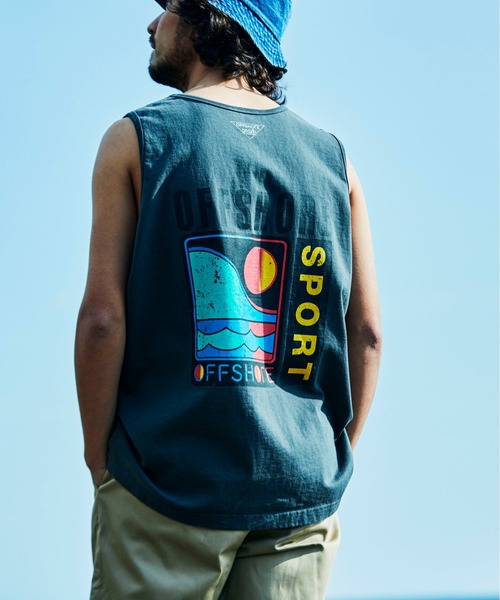 OFFSHORE(オフショア)の「DST SPORTSLOGO TANKTOP/デイスター スポーツロゴ タンクトップ(Tシャツ/カットソー・メンズ・ホワイト/チャコールグレー・M/L/XL/S)」の6枚目の写真