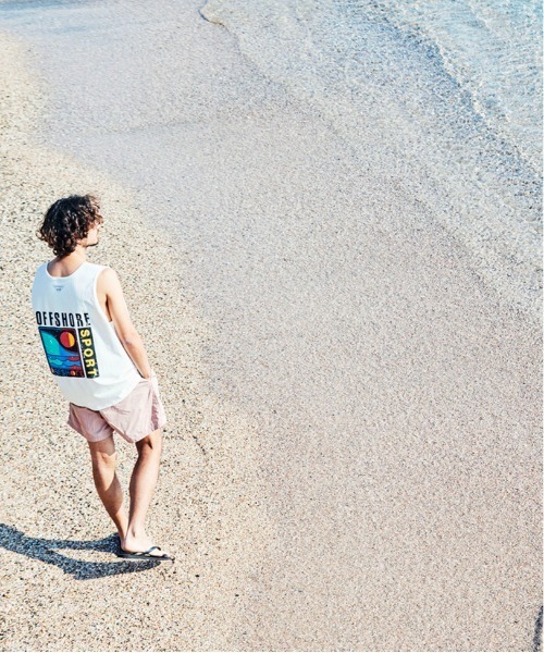 OFFSHORE(オフショア)の「DST SPORTSLOGO TANKTOP/デイスター スポーツロゴ タンクトップ(Tシャツ/カットソー・メンズ・ホワイト/チャコールグレー・M/L/XL/S)」の7枚目の写真