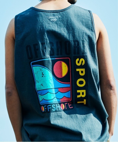 OFFSHORE(オフショア)の「DST SPORTSLOGO TANKTOP/デイスター スポーツロゴ タンクトップ(Tシャツ/カットソー・メンズ・ホワイト/チャコールグレー・M/L/XL/S)」の9枚目の写真